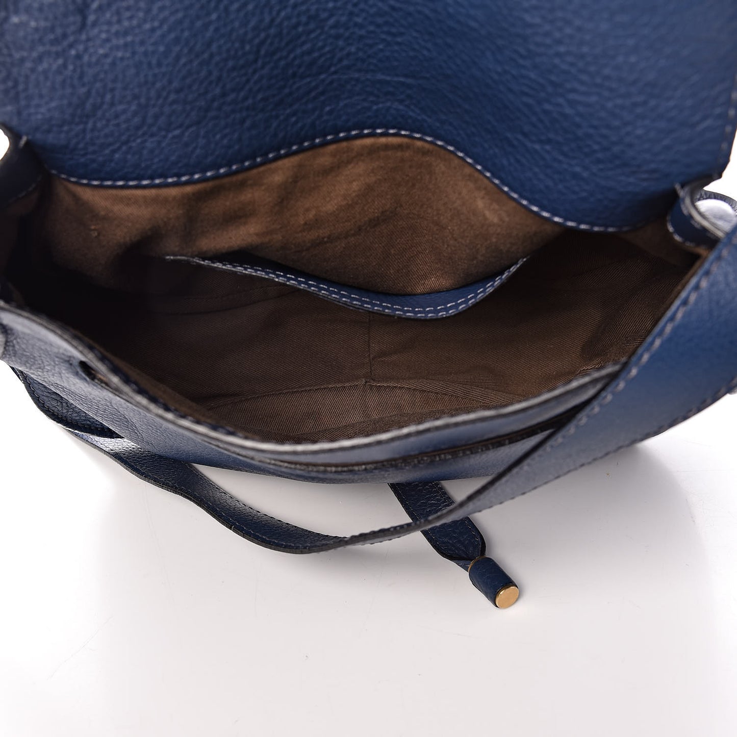 Calfskin Medium Marcie Round Crossbody Bag Royal Navy