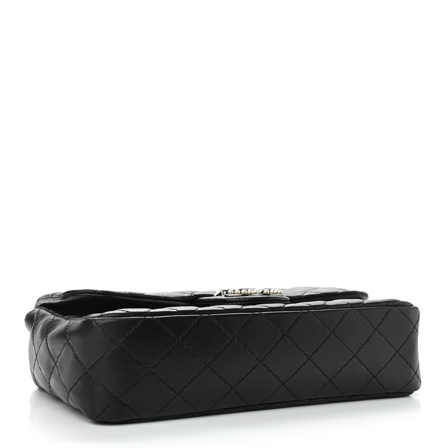 Lambskin Medium Westminster Pearl Flap Black