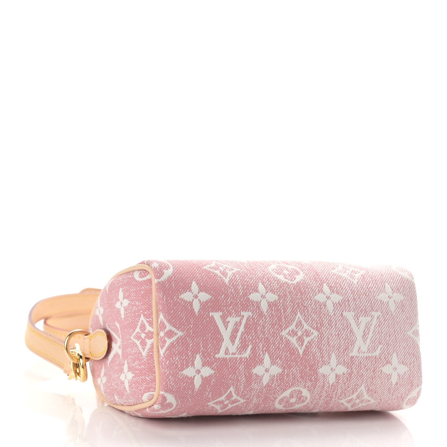 Monogram Jacquard Denim Nano Speedy Bandouliere Pink