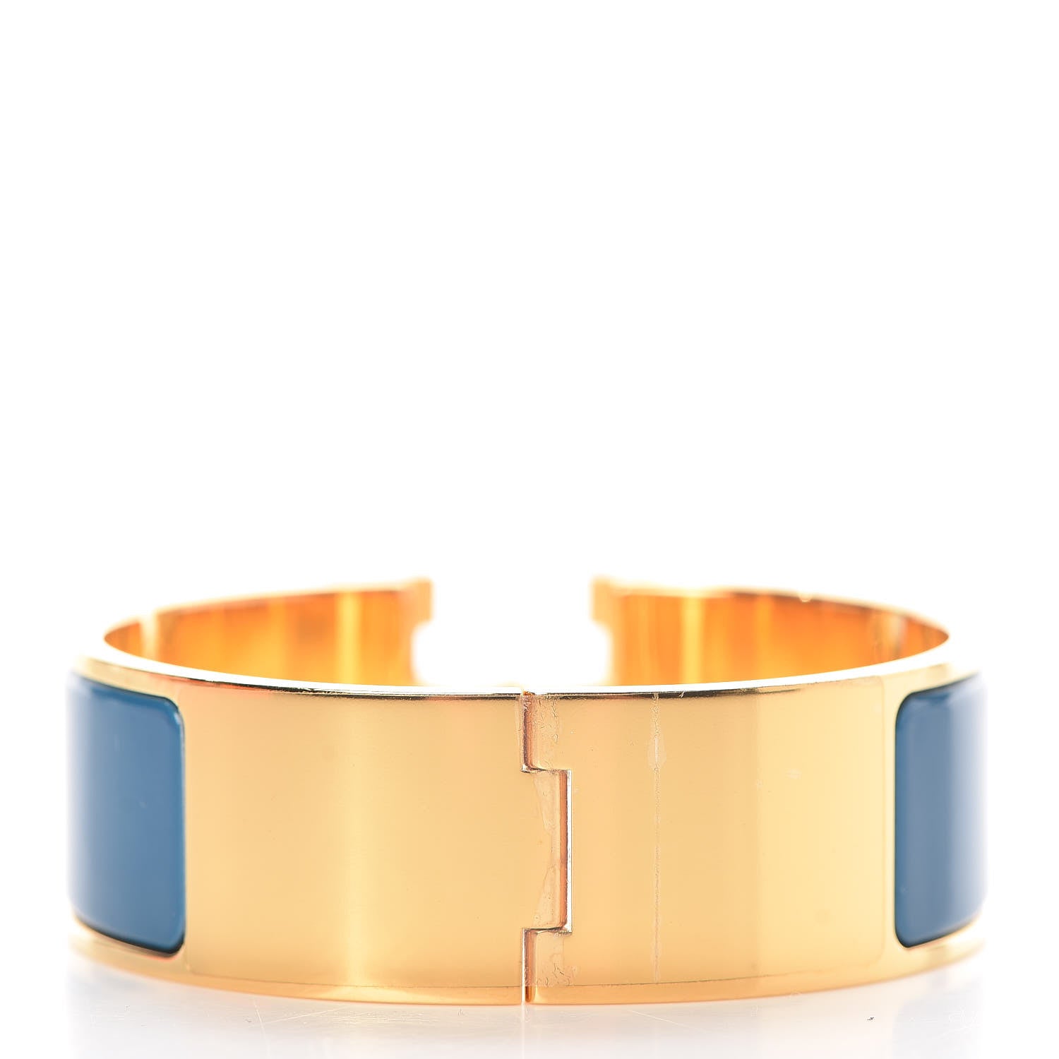 Hermes Enamel Wide Clic Clac H Bracelet PM Bleu Profond 3 of 6