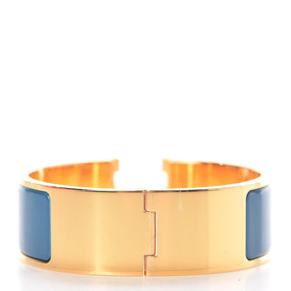 Hermes Enamel Wide Clic Clac H Bracelet PM Bleu Profond 3 of 6