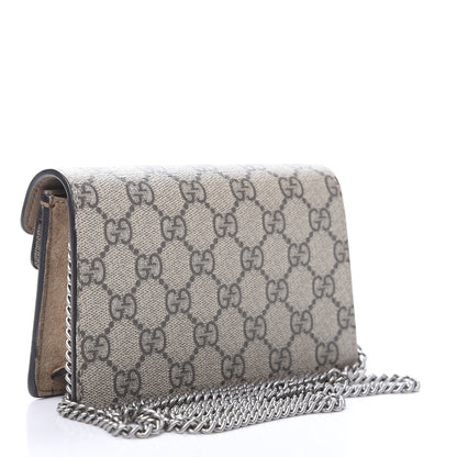 Gucci GG Supreme Monogram Super Mini Dionysus Shoulder Bag Taupe 3 of 11