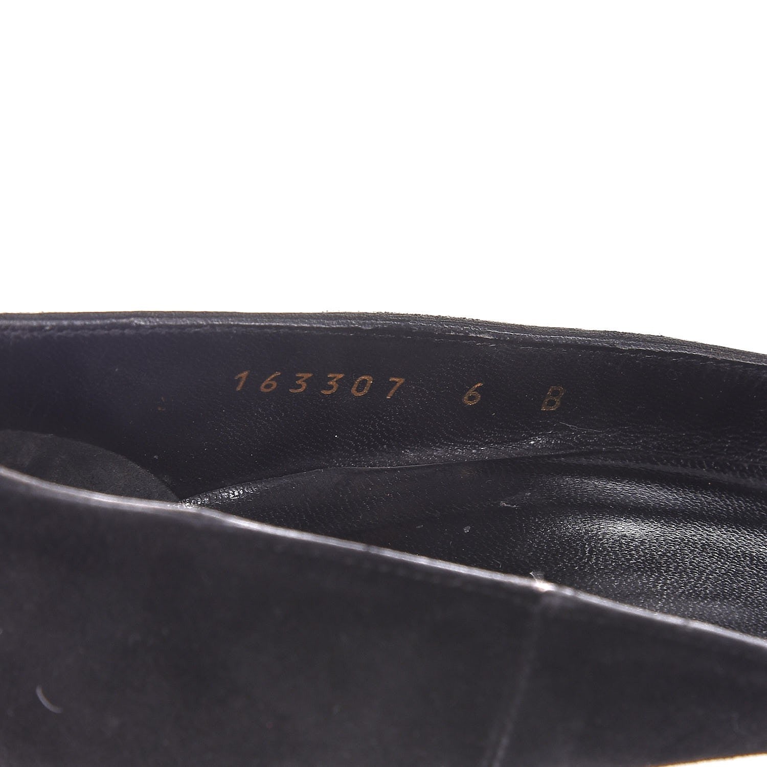 Gucci Suede Ankle Strap Peep Toe Pumps 36 Nero Black Gold 10 of 10