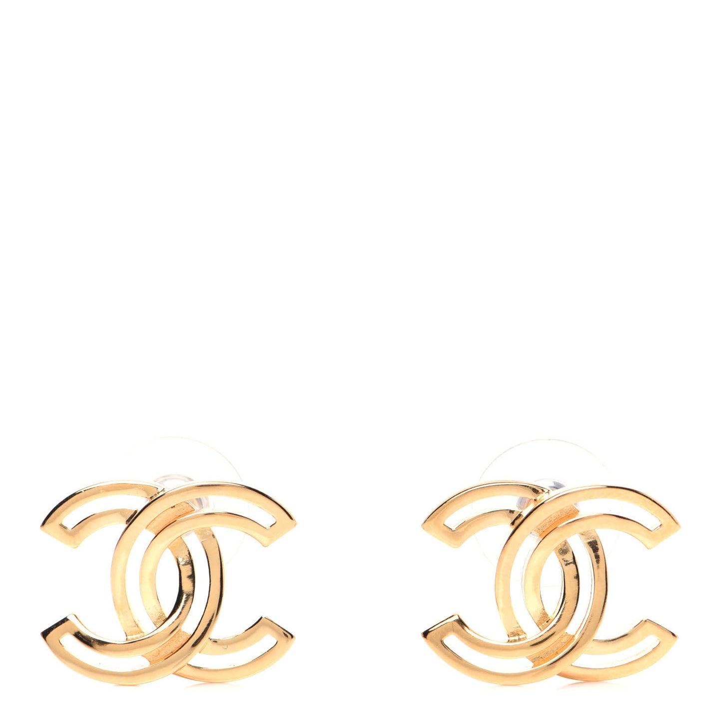 Metal Obazine CC Earrings Gold