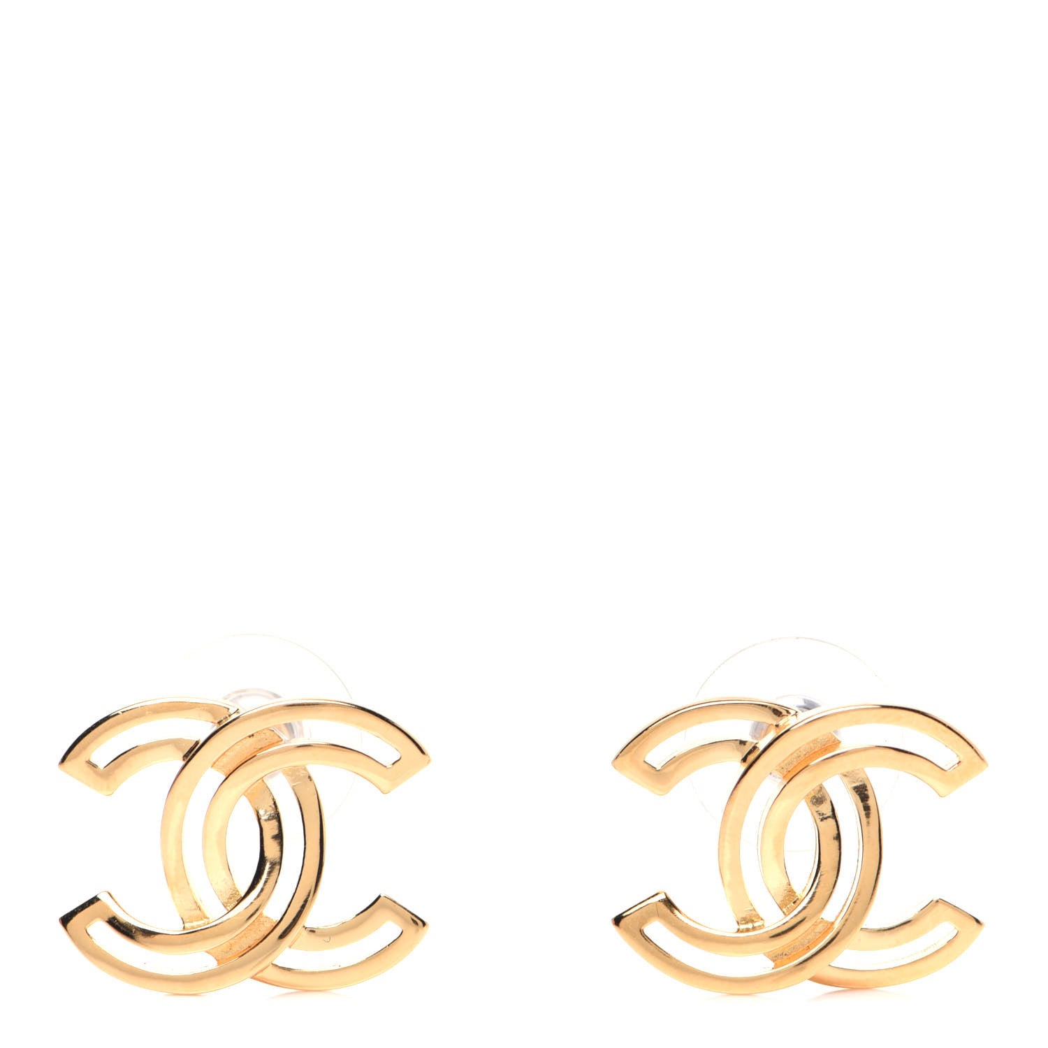 Chanel Metal Obazine CC Earrings Gold 1 of 6