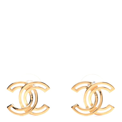 Chanel Metal Obazine CC Earrings Gold 1 of 6