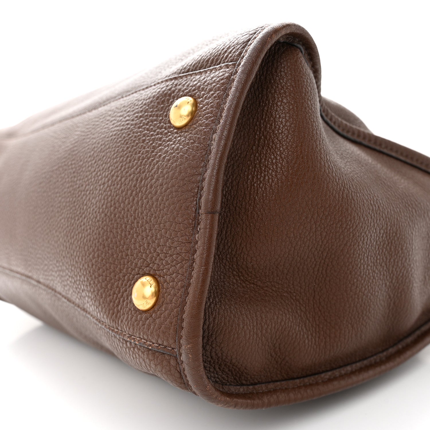 Prada Vitello Daino Shopping Satchel Bruciato 9 of 13