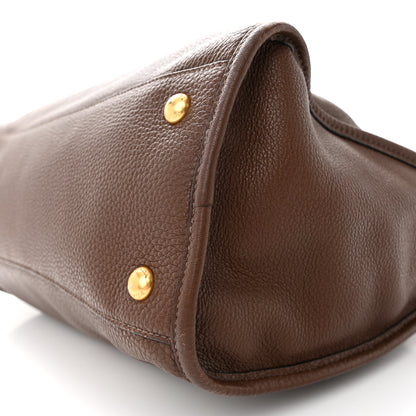 Prada Vitello Daino Shopping Satchel Bruciato 9 of 13