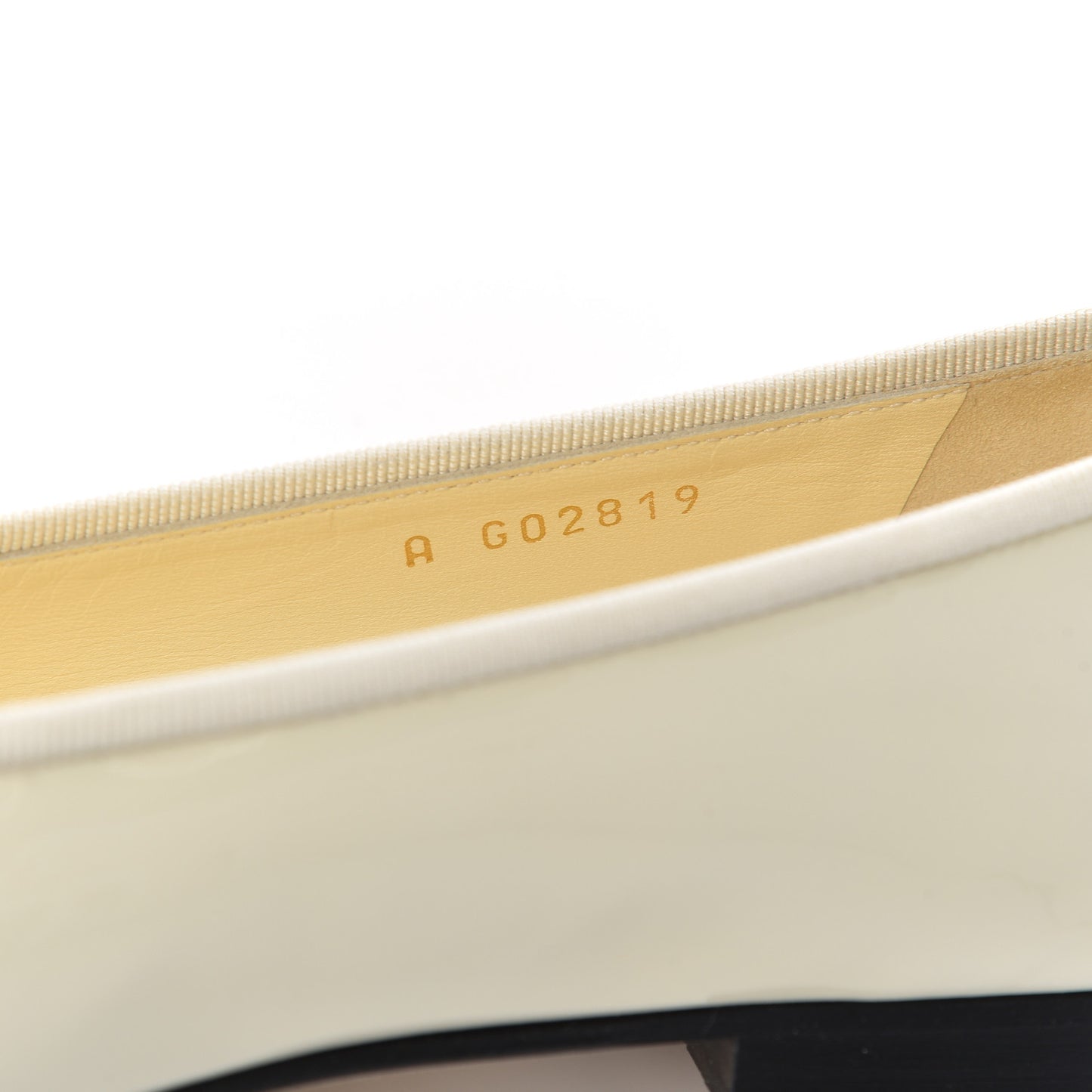 Patent CC Cap Toe Ballerina Flats 37.5 Beige Black