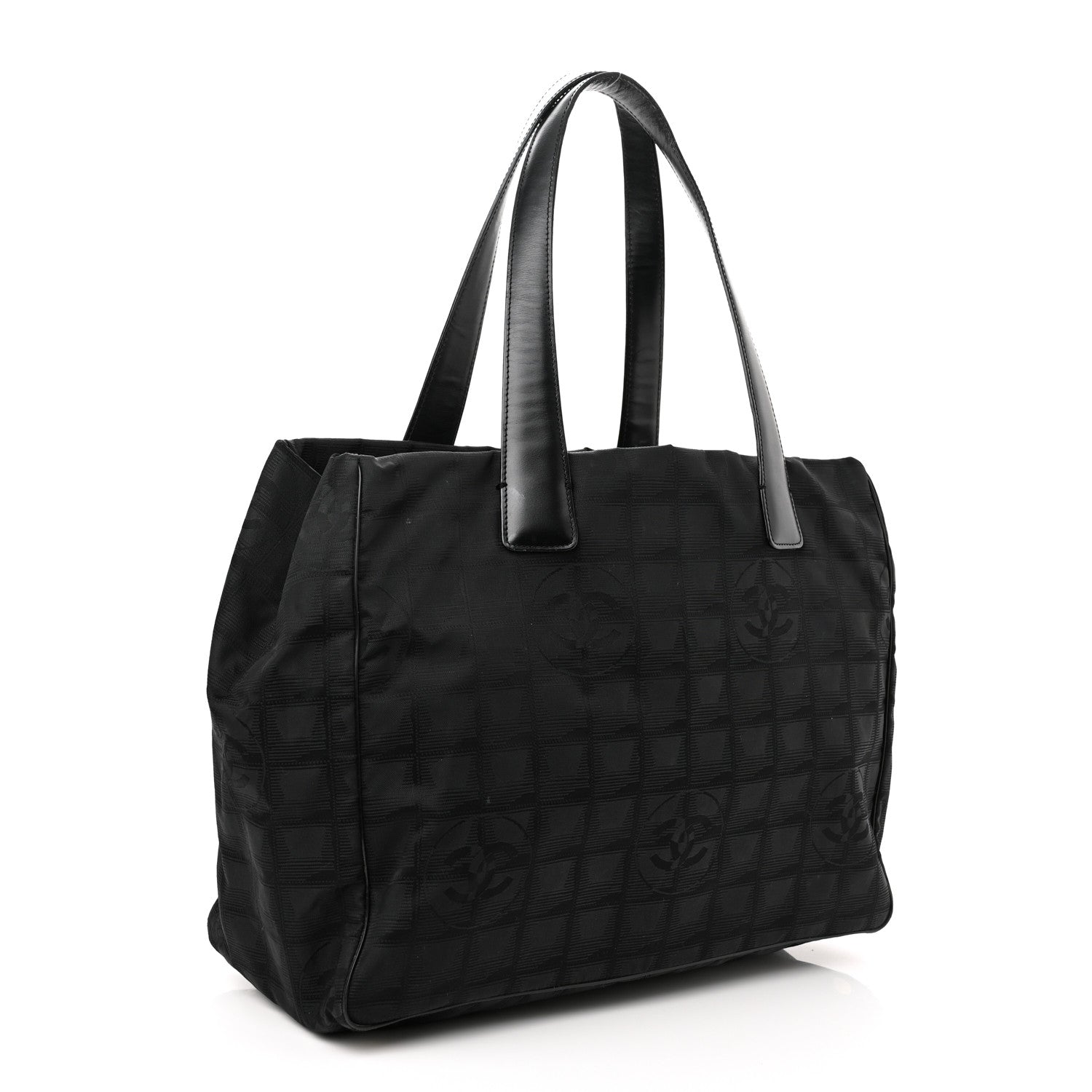 Chanel Nylon Large Travel Tote Black 3 of 10