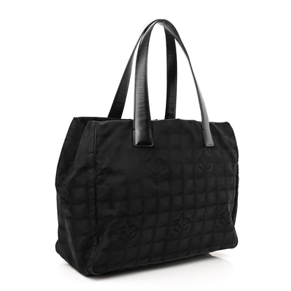 Chanel Nylon Large Travel Tote Black 3 of 10