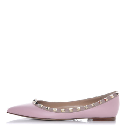 Valentino Garavani Calfskin Nappa Rockstud Ballerina Flats 35 Cipria Poudre 1 of 9