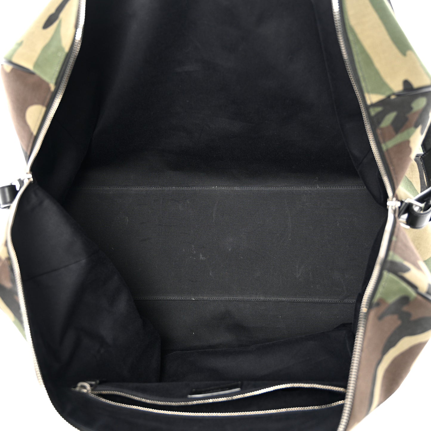Gabardine Camouflage Duffle Bag Black Green