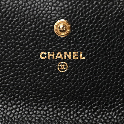Chanel Caviar Quilted Large Gusset Flap Wallet Black 6 of 10