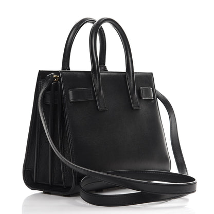 Saint Laurent Grained Calfskin Nano Sac De Jour Black 3 of 7