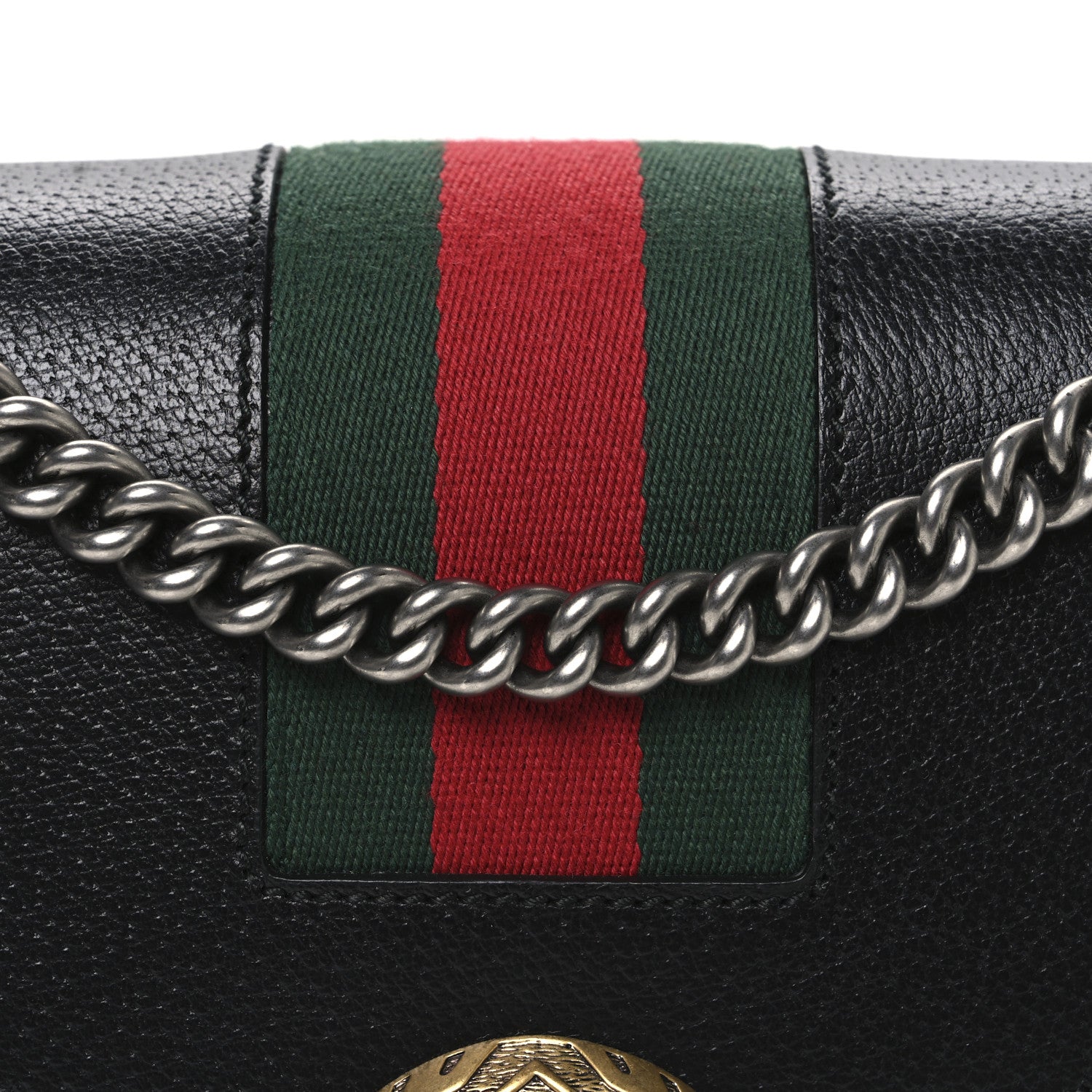 Gucci Calfskin Web Small Dionysus Shoulder Bag Black 8 of 10