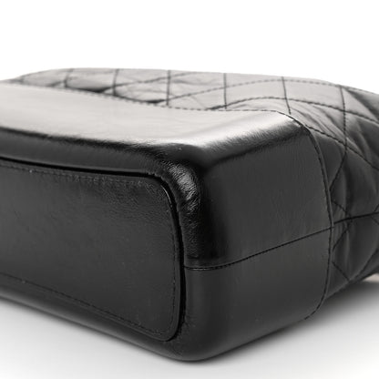 Chanel Aged Calfskin Quilted Medium Gabrielle Hobo Black 10 of 10