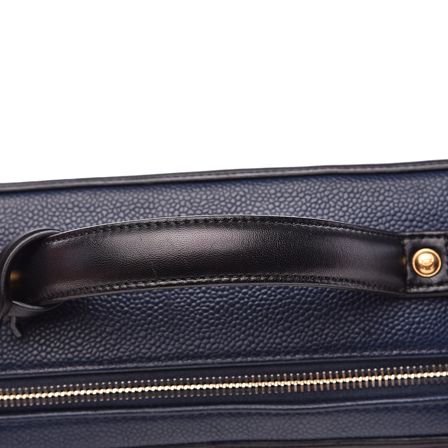 Caviar Quilted Large CC Filigree Vanity Case Navy Black