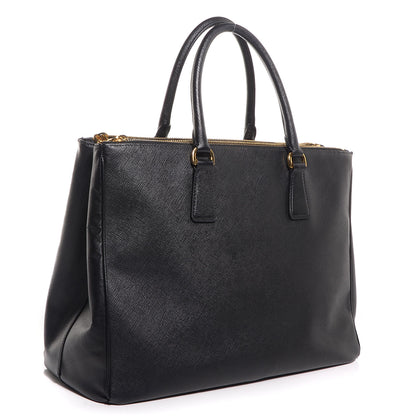 Prada Saffiano Lux Large Double Zip Tote Nero Black 3 of 10