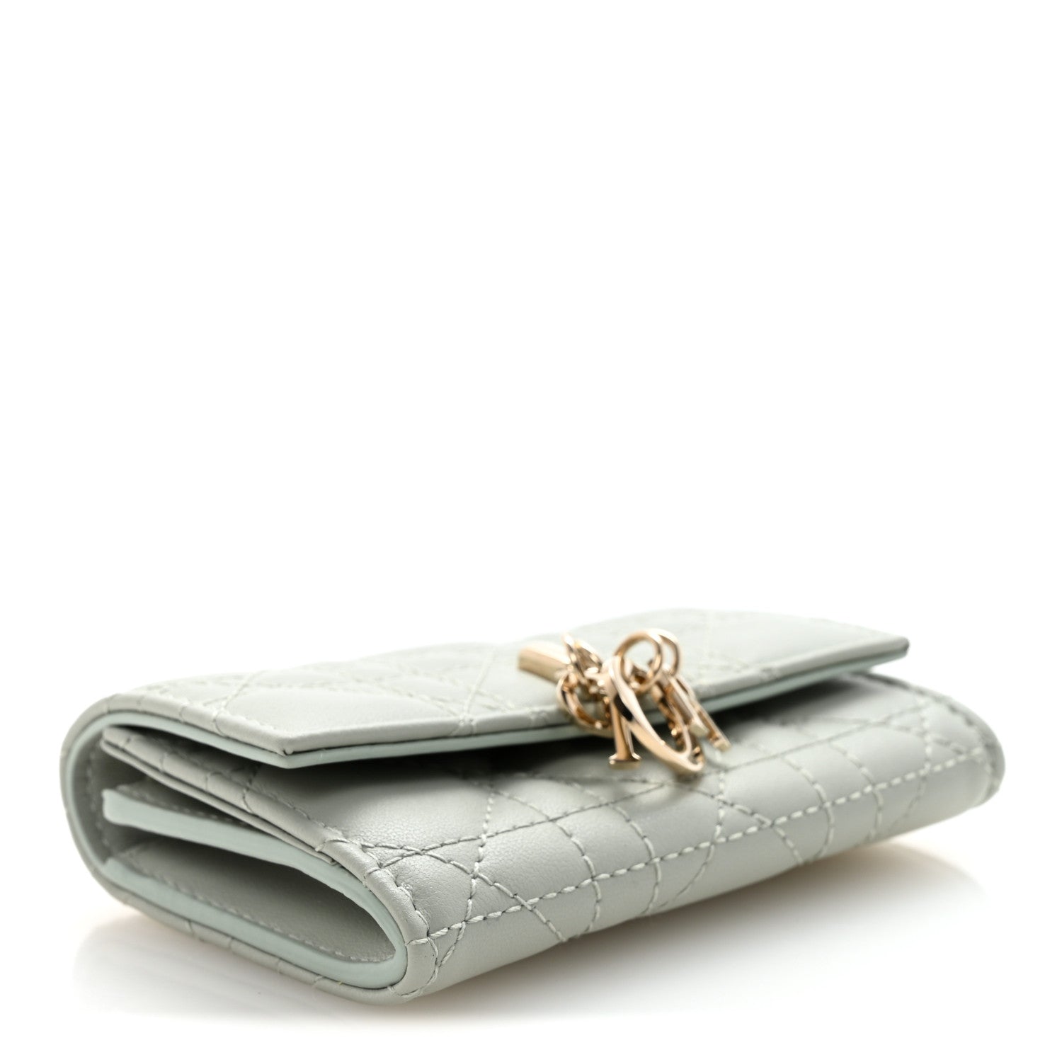 Christian Dior Lambskin Cannage Miss Dior Glycine Wallet Pistache 4 of 8