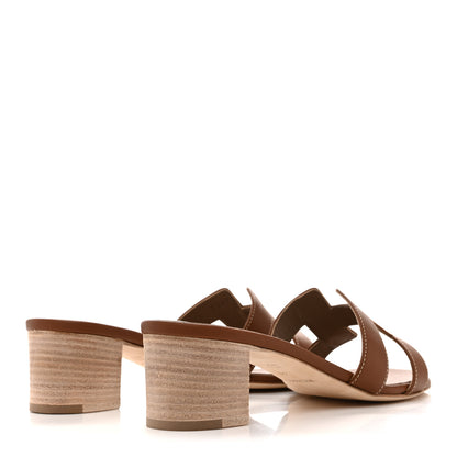 Hermes Calfskin Oasis Sandals 40 Gold 5 of 9