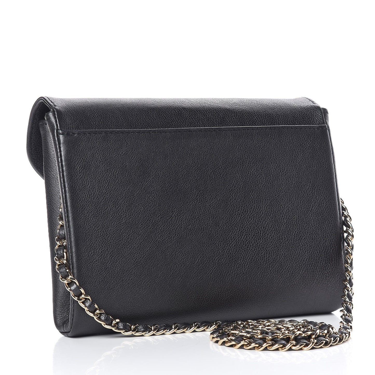 Calfskin Quilted Smart Pocket Crossbody Bag Black