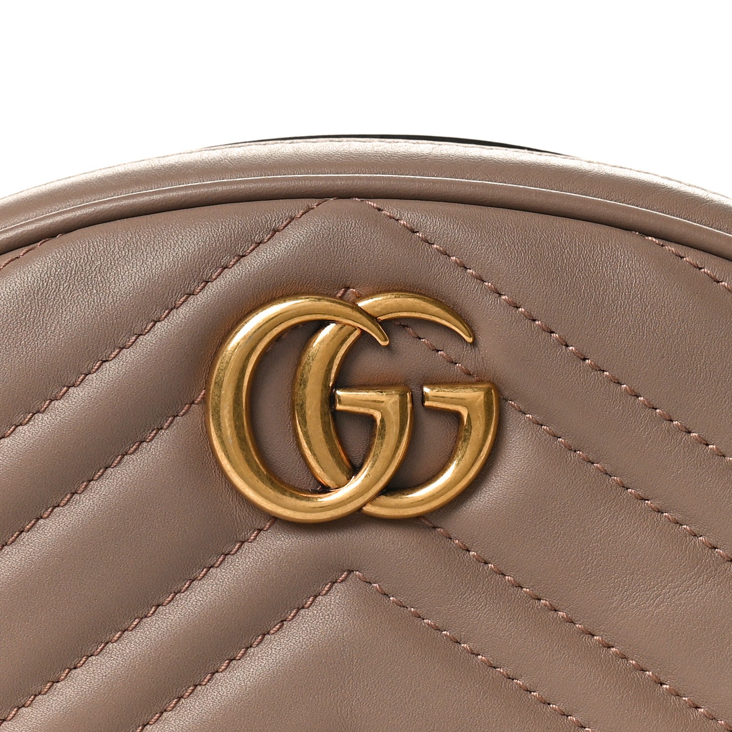 Gucci Calfskin Matelasse GG Marmont Belt Bag 95 38 Porcelain Rose 11 of 12