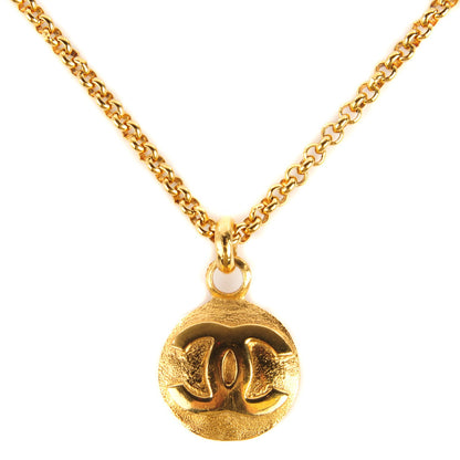 Chanel CC Pendant Necklace Gold 1 of 3