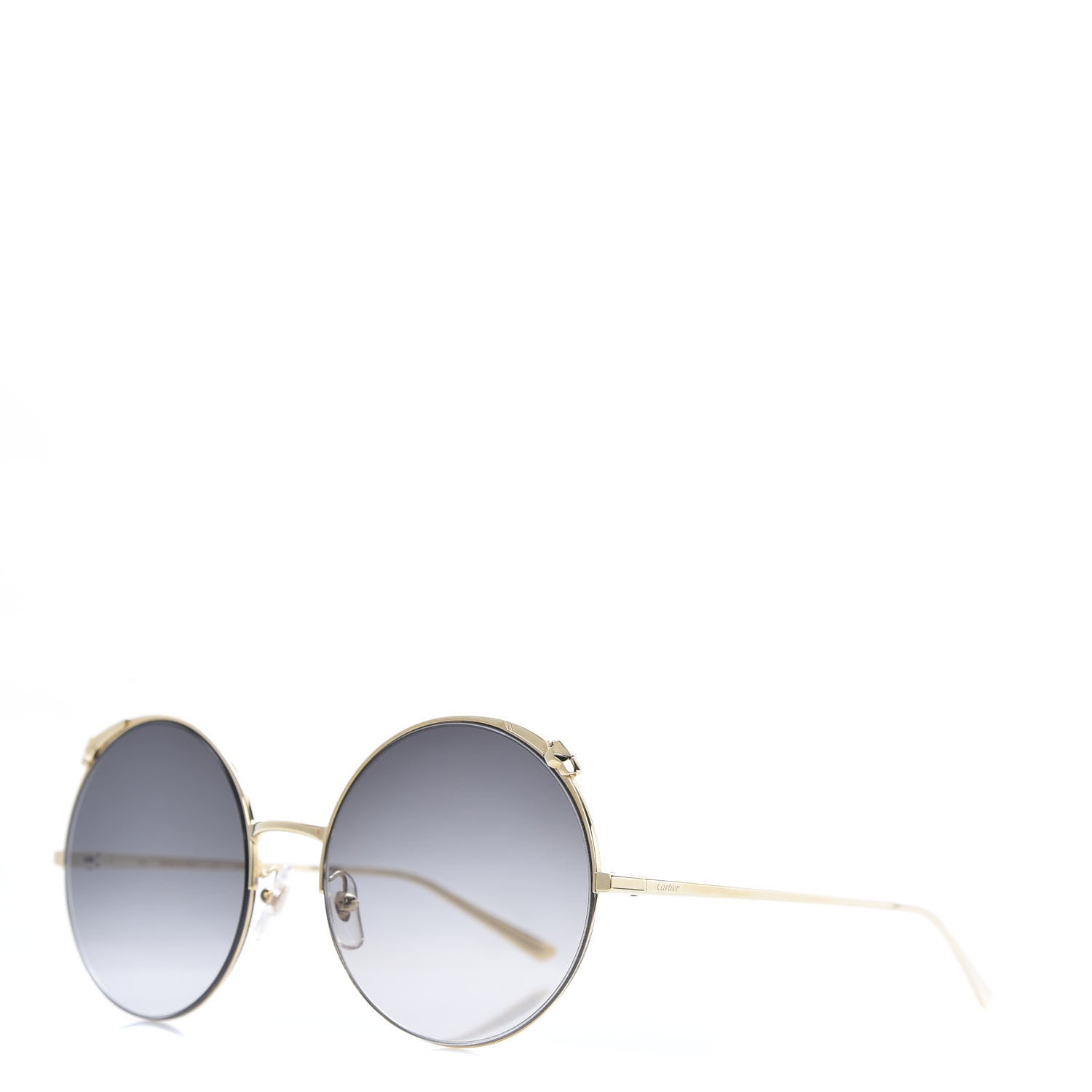 Cartier Panthere De Round Sunglasses Gold 1 of 9