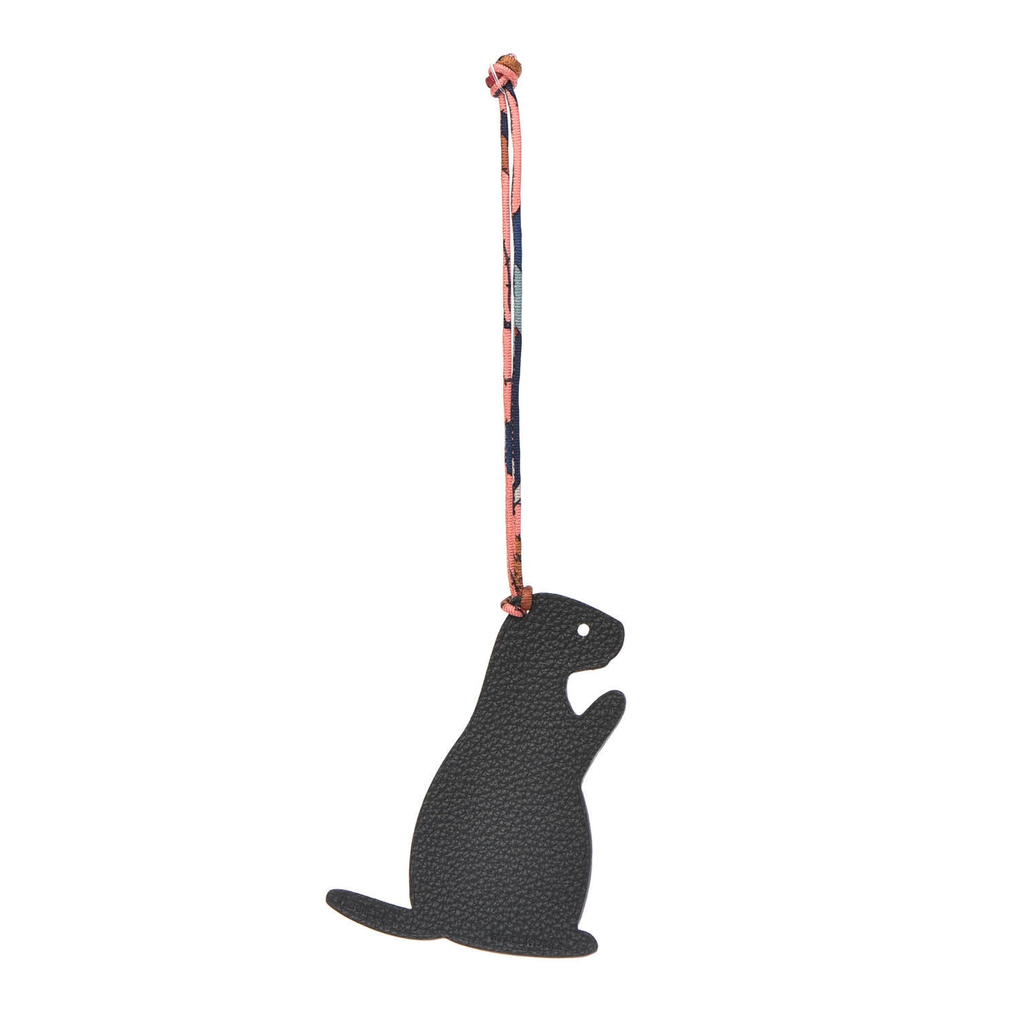 Epsom Togo Petit H Groundhog Bag Charm GM BRose Confetti