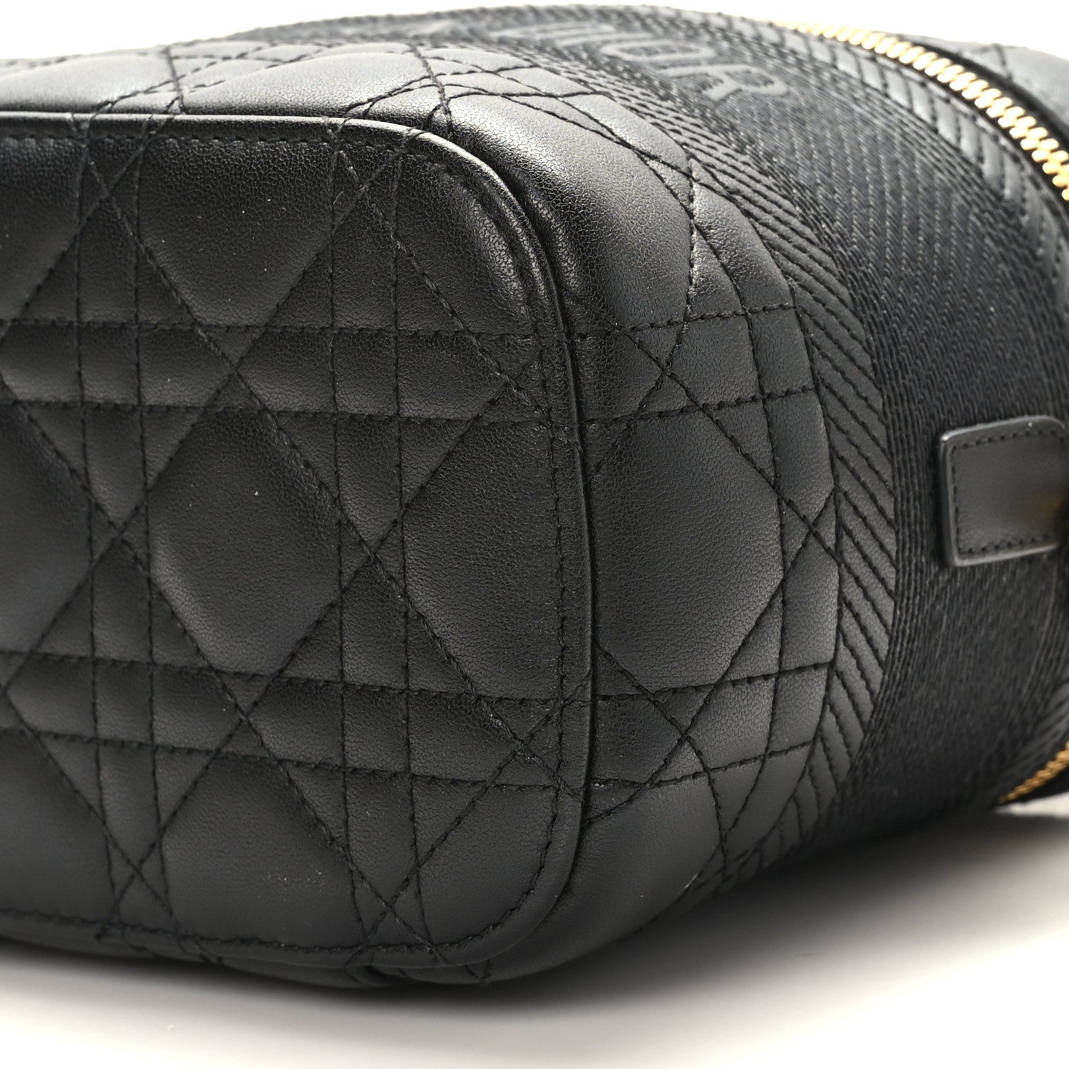 Christian Dior Lambskin Cannage Small Diortravel Vanity Case Black 8 of 8