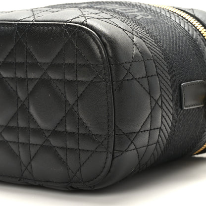 Christian Dior Lambskin Cannage Small Diortravel Vanity Case Black 8 of 8