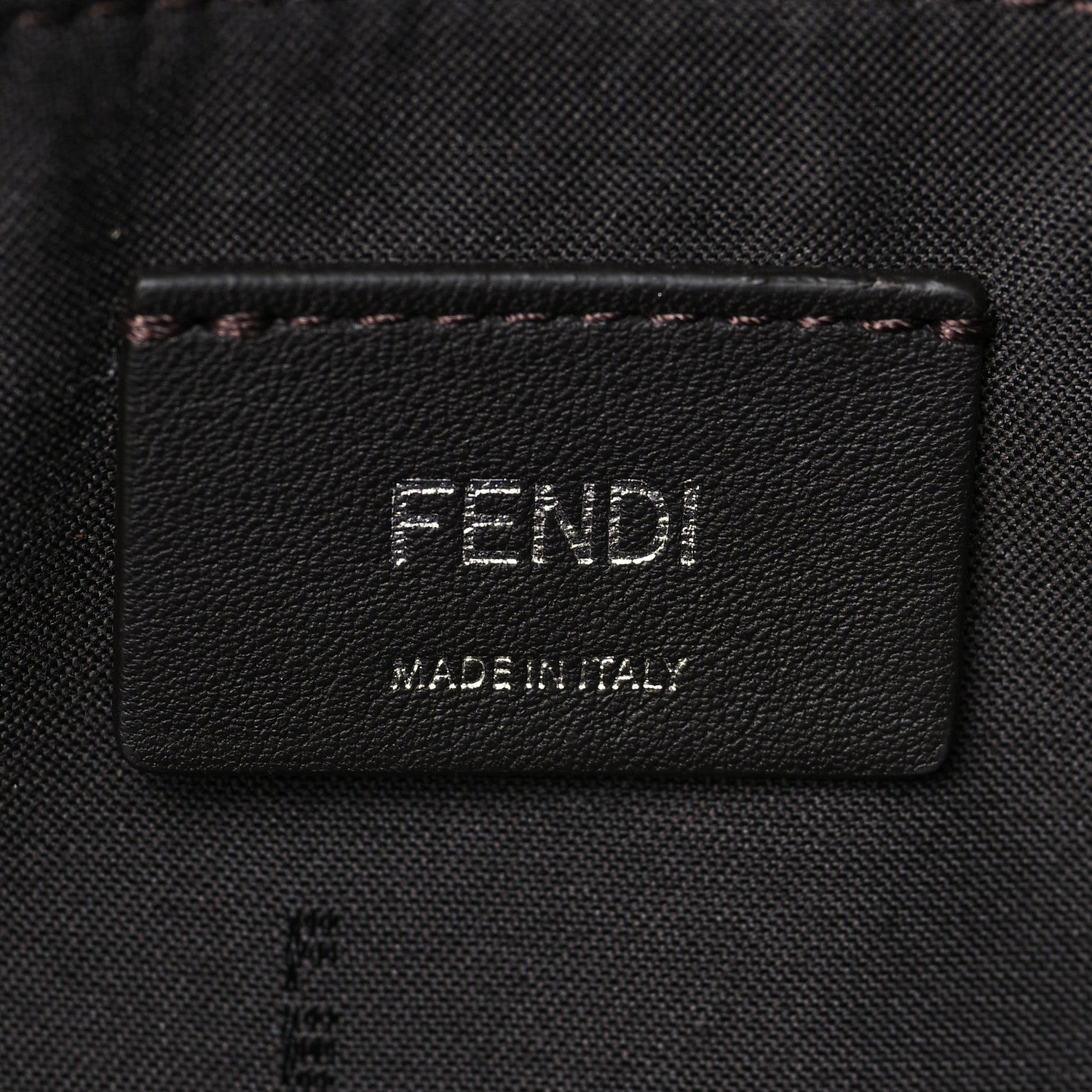 Fendi Vitello Dolce Bi-Color FF 1974 Embossed Medium By The Way Boston Bag Fragola Maya Black 6 of 7