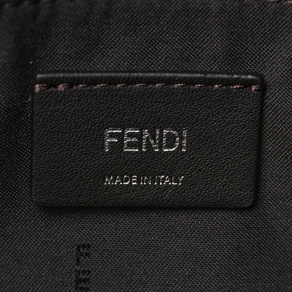 Fendi Vitello Dolce Bi-Color FF 1974 Embossed Medium By The Way Boston Bag Fragola Maya Black 6 of 7