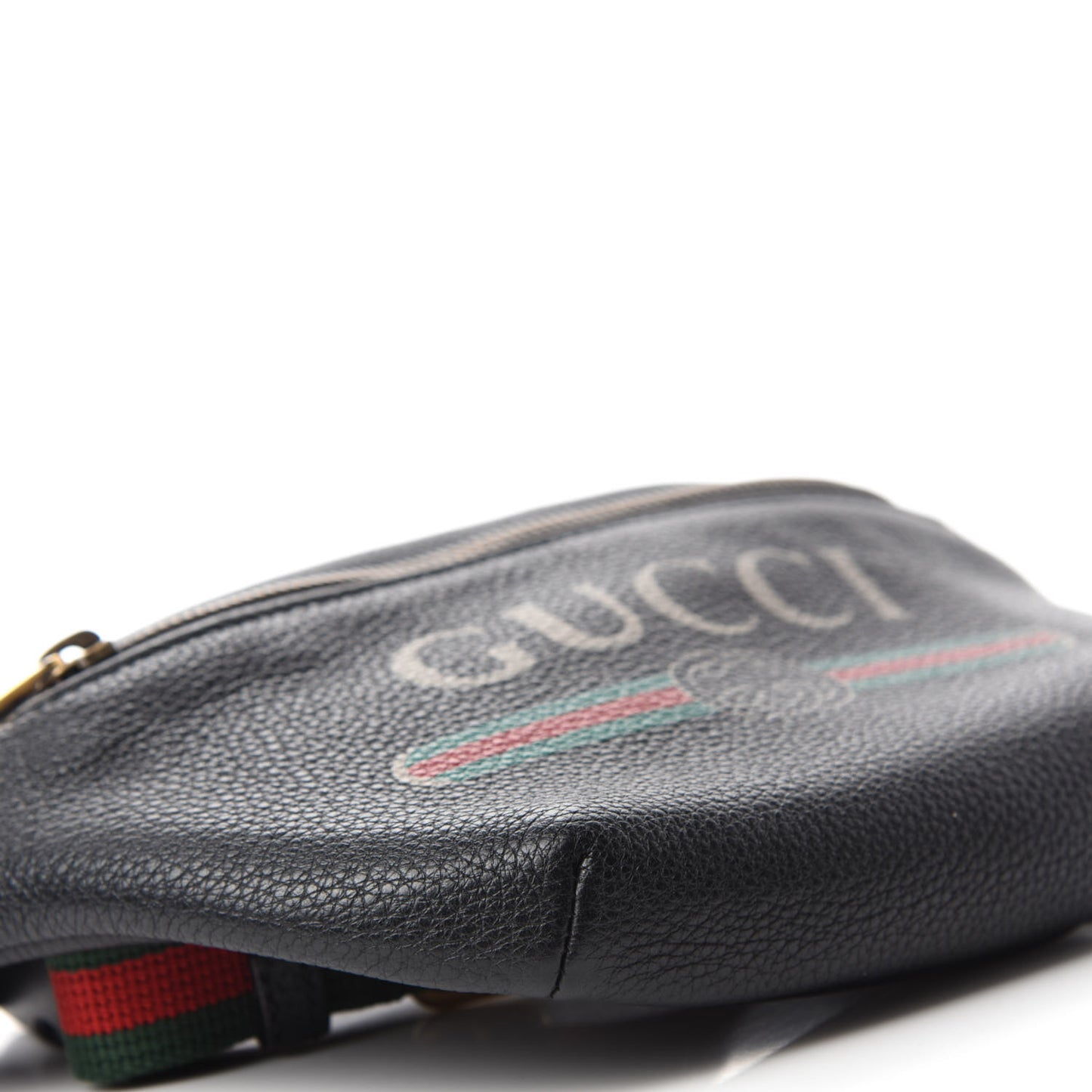 Grained Calfskin Small Logo Belt Bag Black