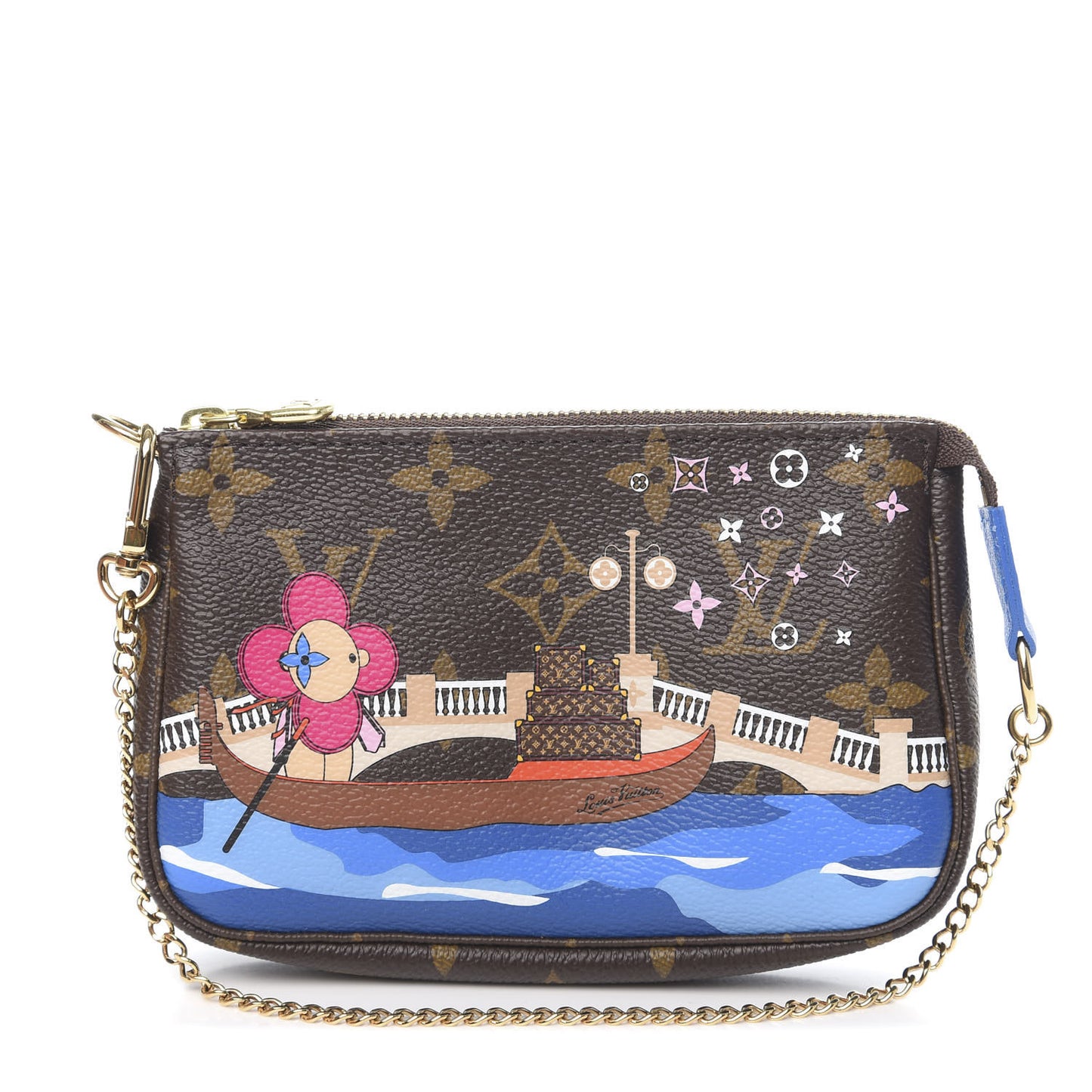 Monogram 2019 Christmas Animation Mini Venice Pochette Accessories Blue