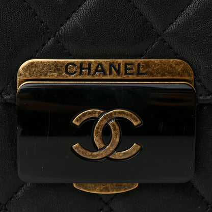 Chanel Sheepskin Quilted Large Beauty Lock Flap Black 11 of 16