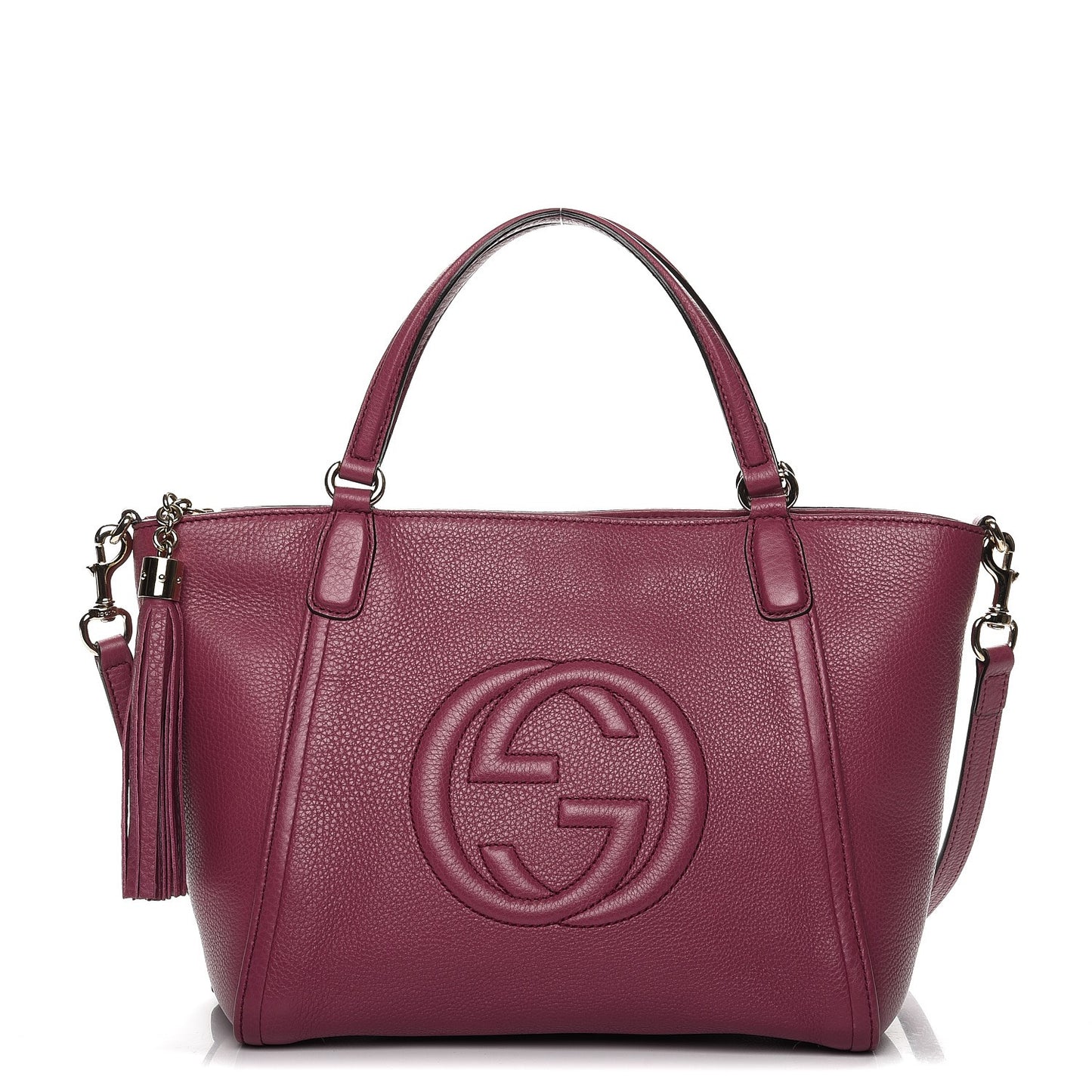 Pebbled Calfskin Small Soho Top Handle Bag Peonia Flower