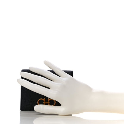 Salvatore Ferragamo Grained Calfskin Folding Wallet Black 2 of 10