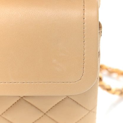 Chanel Lambskin Quilted Small Double Flap Beige 13 of 15
