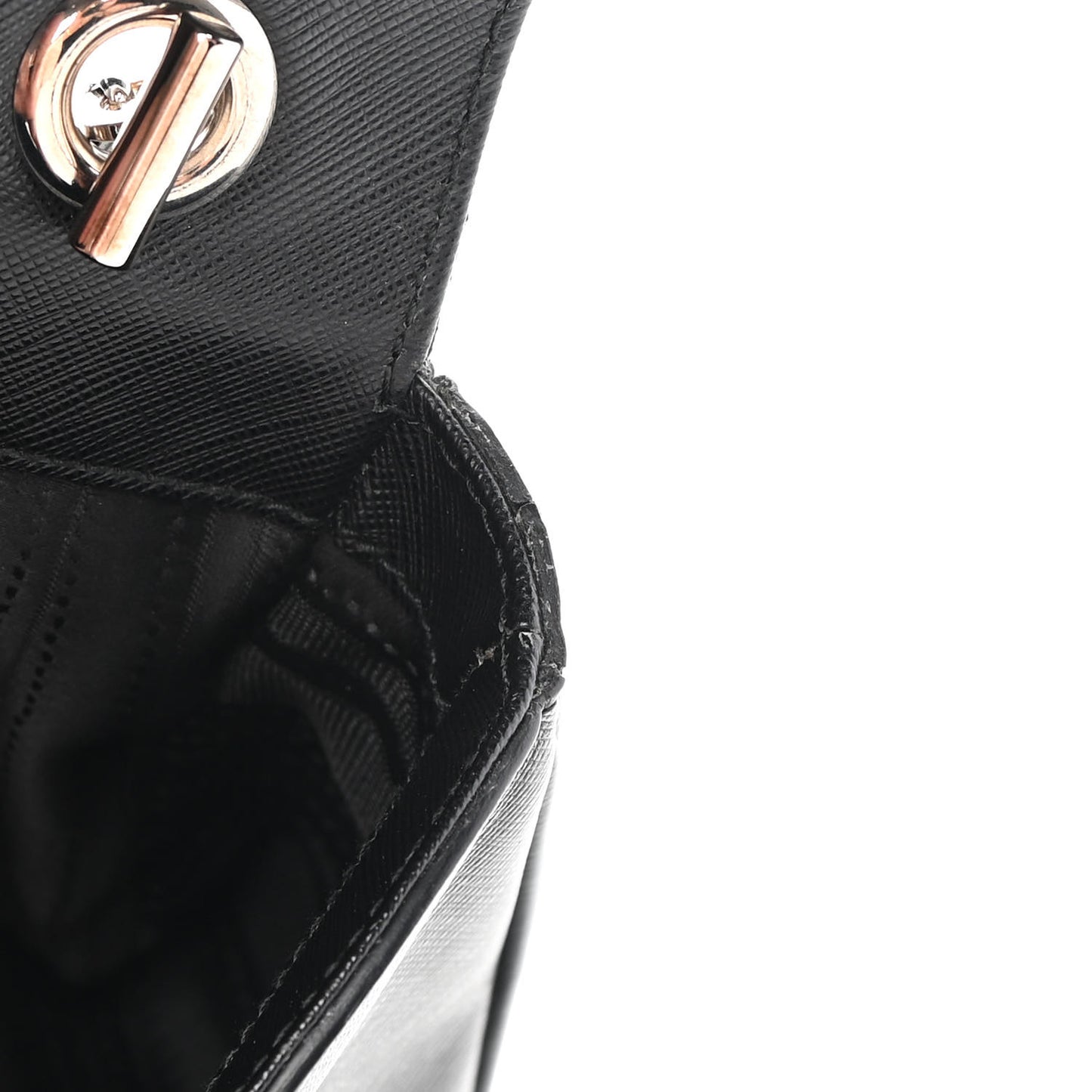 Printed Calfskin Rory Chain Shoulder Bag Black