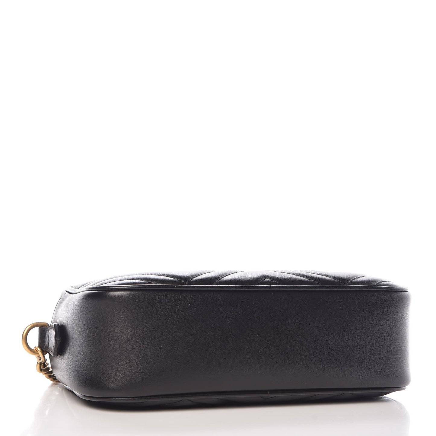 Calfskin Matelasse Small GG Marmont Chain Shoulder Bag Black