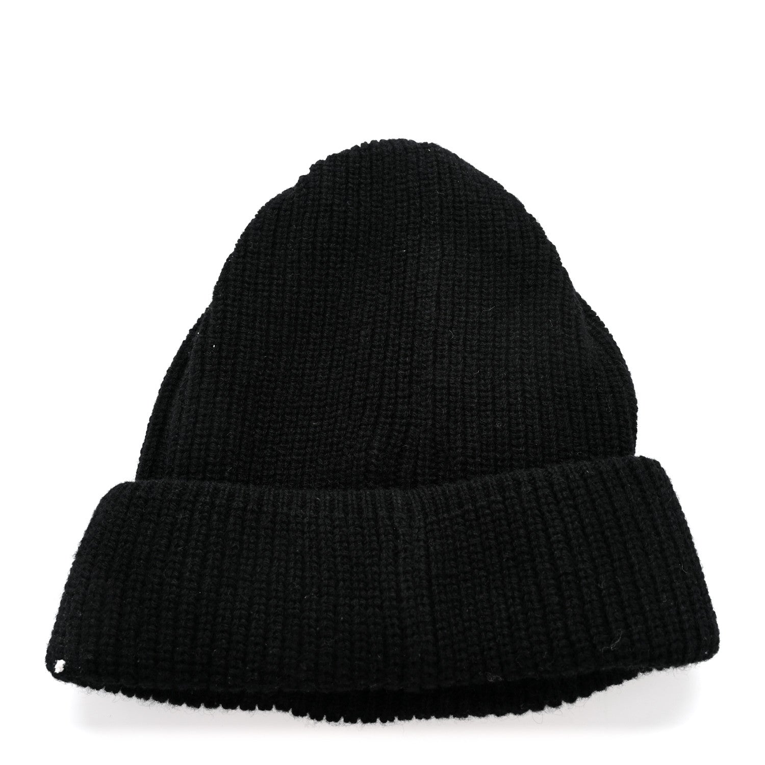 Chanel Cashmere Pearl Logo Beanie Hat Black Ivory 3 of 5