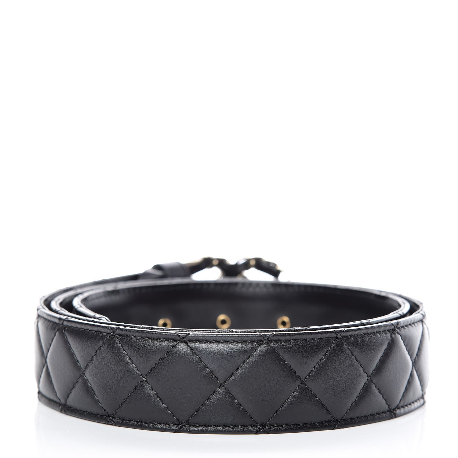 Chanel Lambskin Quilted CC Chain Belt 90 36 Black 3 of 8