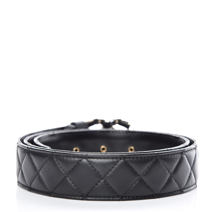 Chanel Lambskin Quilted CC Chain Belt 90 36 Black 3 of 8