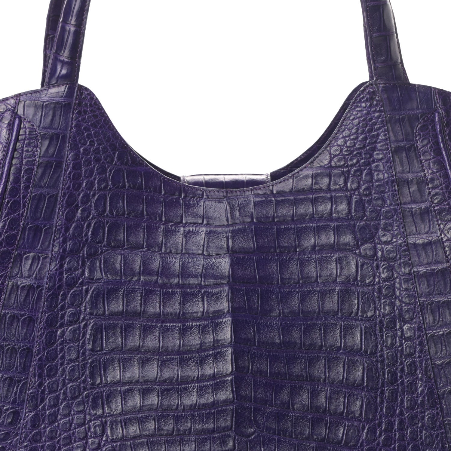 Nancy Gonzalez Crocodile Shoulder Bag Bright Purple 8 of 12