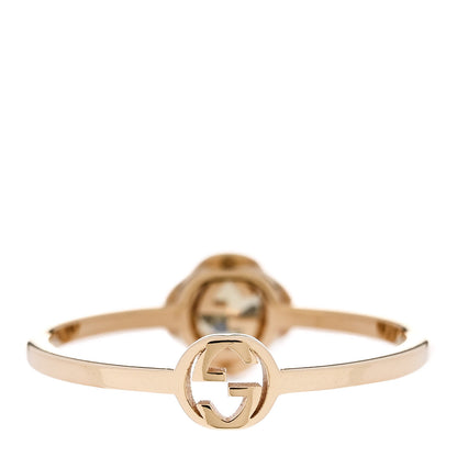 Gucci 18K Yellow Gold Beryl Interlocking G Ring 53 6.25 3 of 5