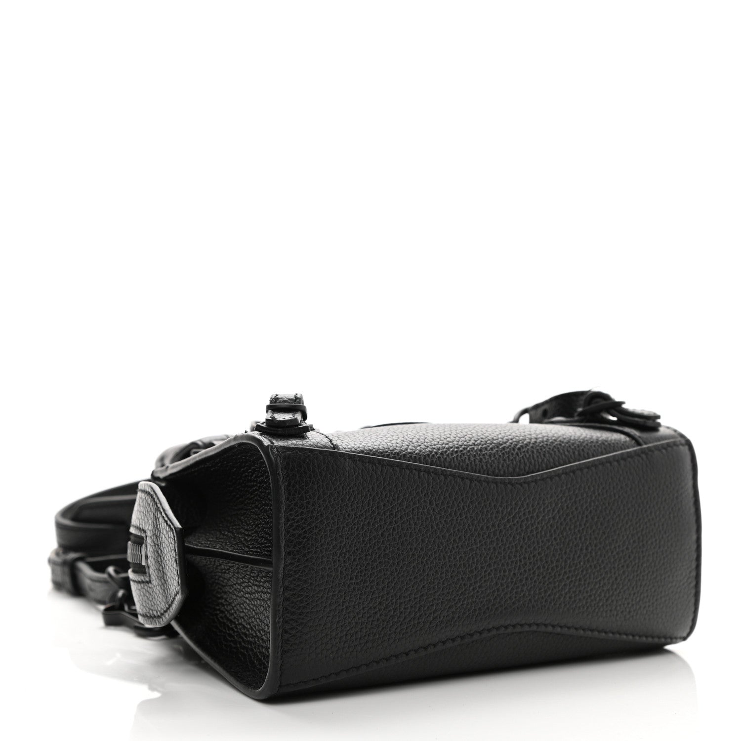Balenciaga Grained Calfskin Neo Classic Black Hardware Nano City Crossbody Black 4 of 10