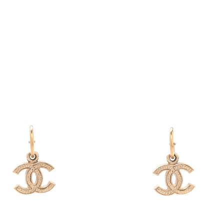 Chanel Metal CC Rope Hoop Drop Earring Gold 1 of 4