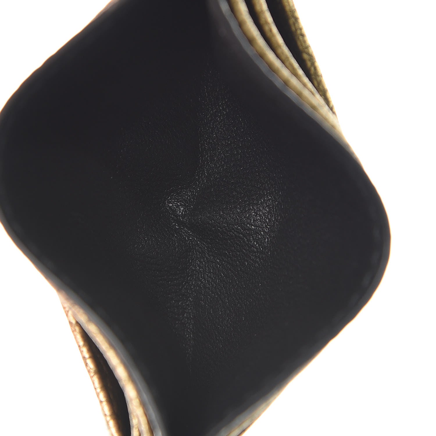 Bottega Veneta Metallic Calfskin Intrecciato VN Card Case Dark Gold 5 of 8